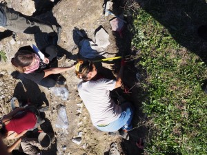 Volontari GAR scavo Villa Romana delle Colonnacce a Castel di Guido.