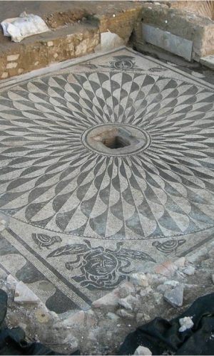 Castel di Guido- Villa Romana OLIVELLA mosaico meduse