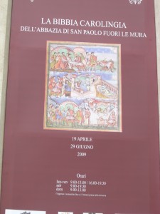 Locandina Mostra Bibbia Carolingia