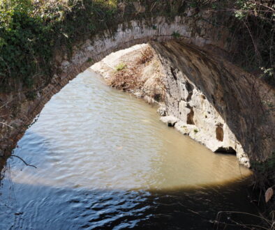 CASTEL di GUIDO-Bivio di FREGENE-via Aurelia- PONTE ROMANO SUL FIUME ARRONE.