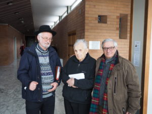 Monsignor Diego Bona , Don Luigi Bergamin, giornalista Franco Leggeri al Convegno FAC