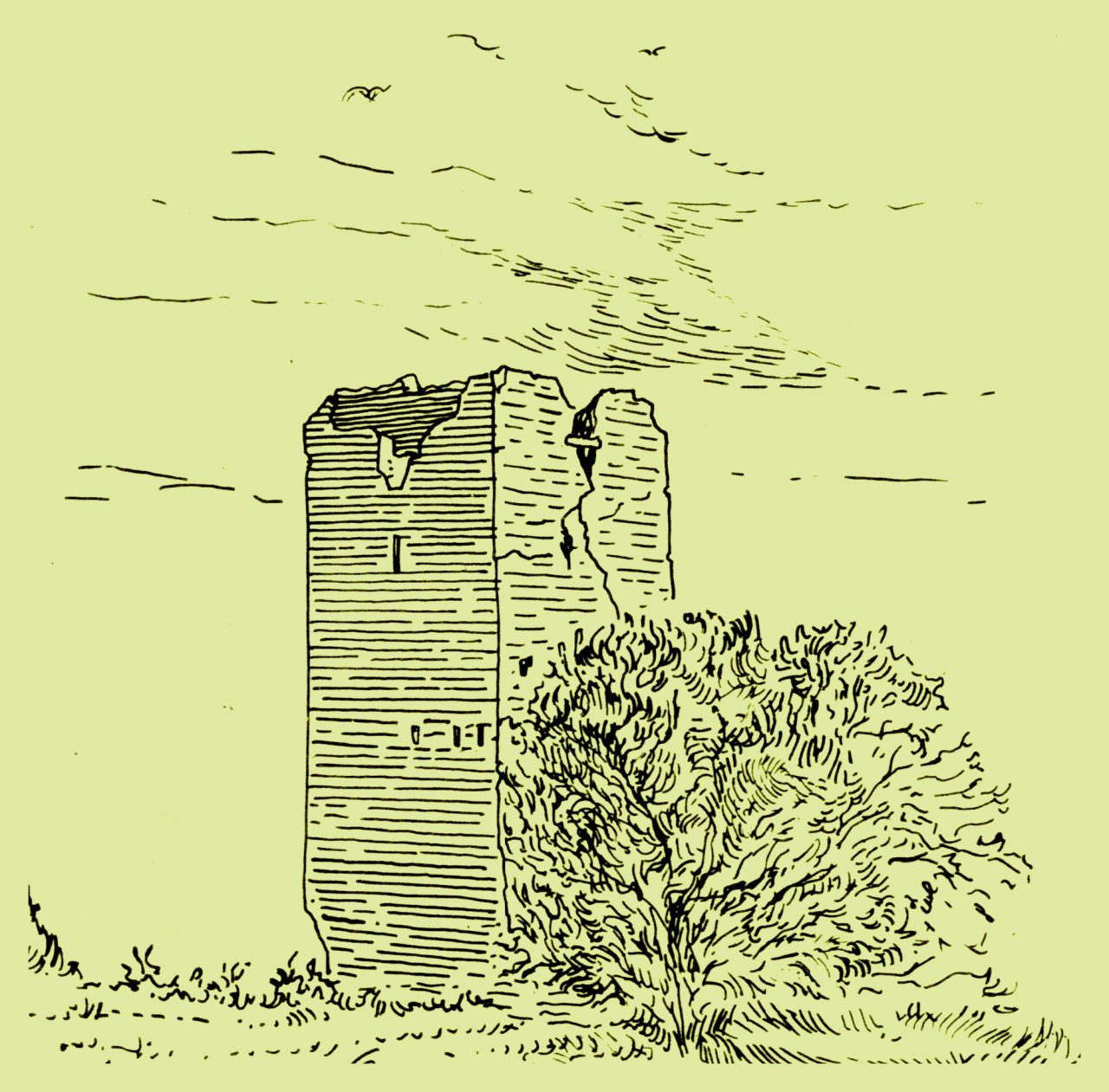 Torre della Bottaccia disegno ricavato dal Catasto Alessandrino del sec. XVII