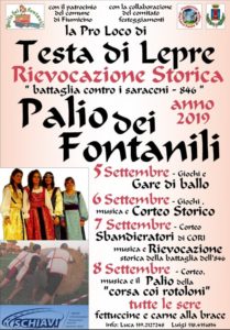 Testa di Lepre-FIUMICINO (RM) –Seconda edizione ” Palio dei Fontanili il -5-6- 7-8- settembre 2019″-