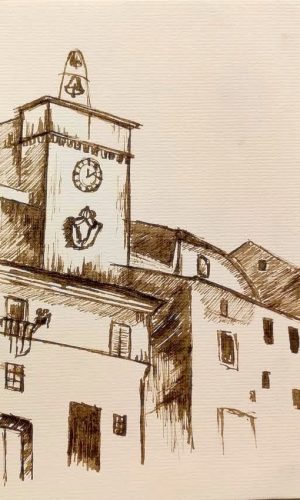 Castelnuovo di Farfa (Rieti) nei disegni di Francesca Vanoncini-La Torre dell'Orologio