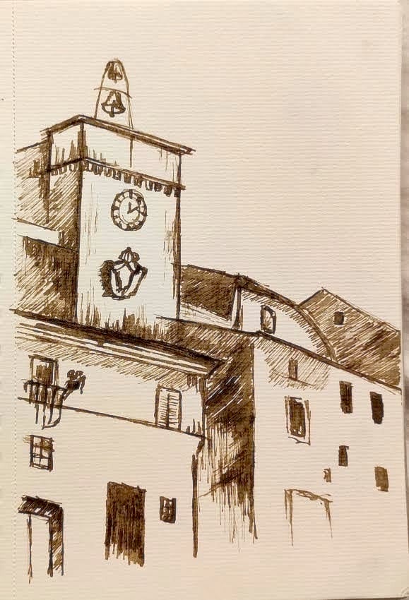 Castelnuovo di Farfa (Rieti) nei disegni di Francesca Vanoncini-La Torre dell'Orologio