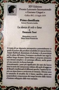 EMANUELA TESEI , romanzo “ La Danza di Sole e Luna”.