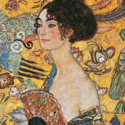 La dama con ventaglio di Gustave Klimt