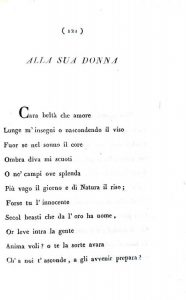 Giacomo Leopardi: Canzoni - Bologna 1824