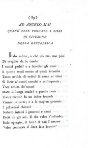 Giacomo Leopardi: Canzoni - Bologna 1824
