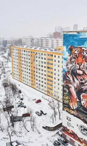 Tigre dell'Amur simbolo della città di Vladivostok