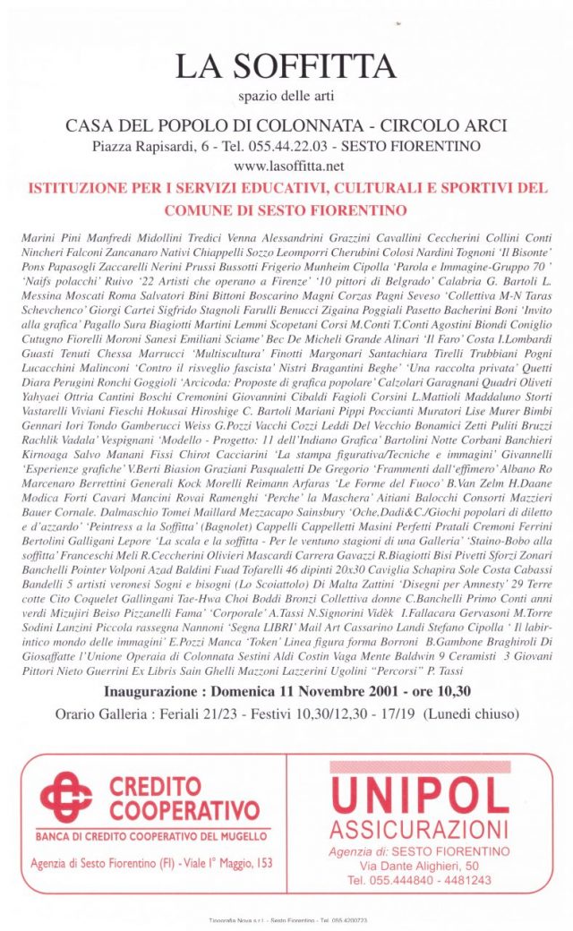Collettivo R-PAOLO TASSI “Da Sonia a Sonia” anno 2001-