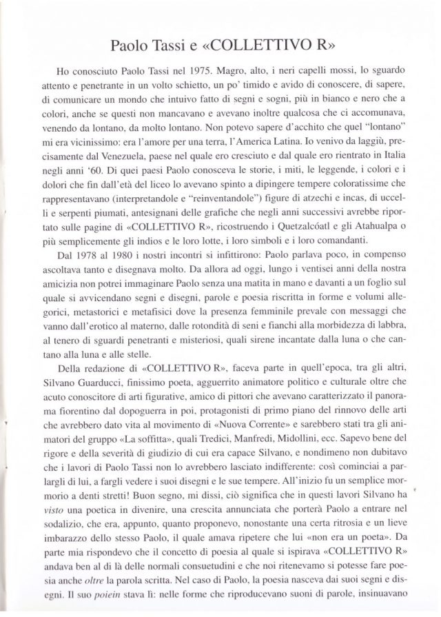 Collettivo R-PAOLO TASSI “Da Sonia a Sonia” anno 2001-