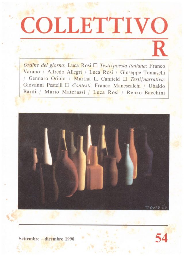 Biblioteca DEA SABINA-Rivista Collettivo R-Poesie pubblicate n° 54 del 1990 -
