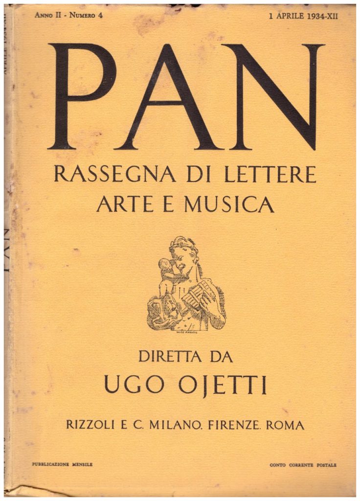 Biblioteca DEA SABINA –Armando Venè-I VECCHI MULINI SULL’ADIGE-Rivista PAN aprile 1934-