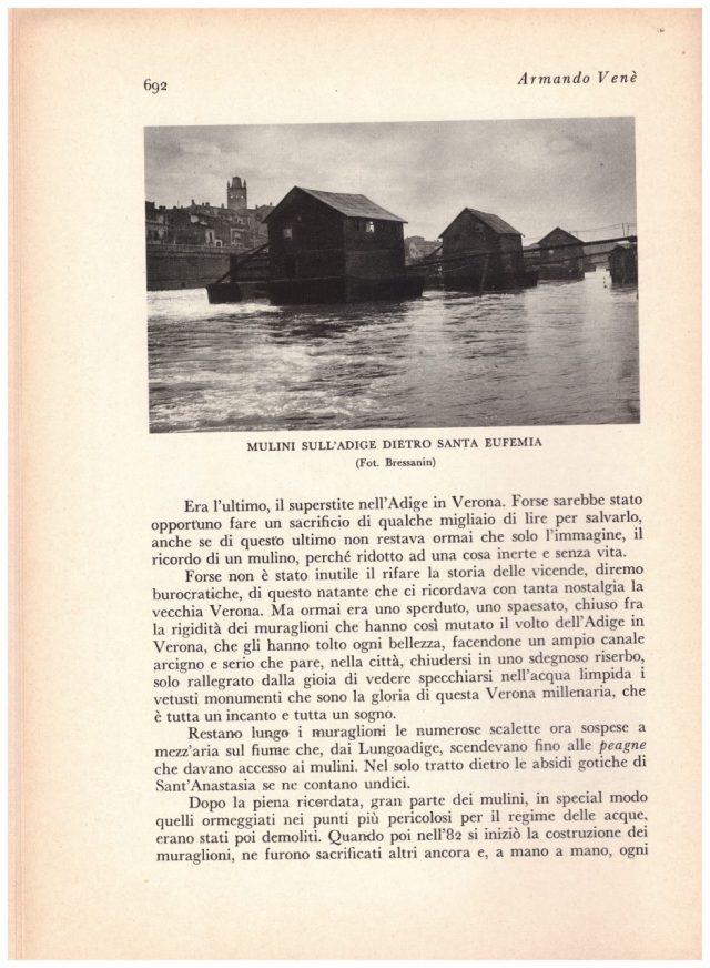 Armando Venè-I VECCHI MULINI SULL’ADIGE-Rivista PAN aprile 1934-