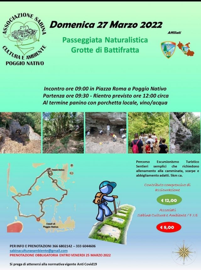 Associazione Sabina cultura e ambiente Poggio Nativo fotoreportage Escursione- 27 marzo 2022