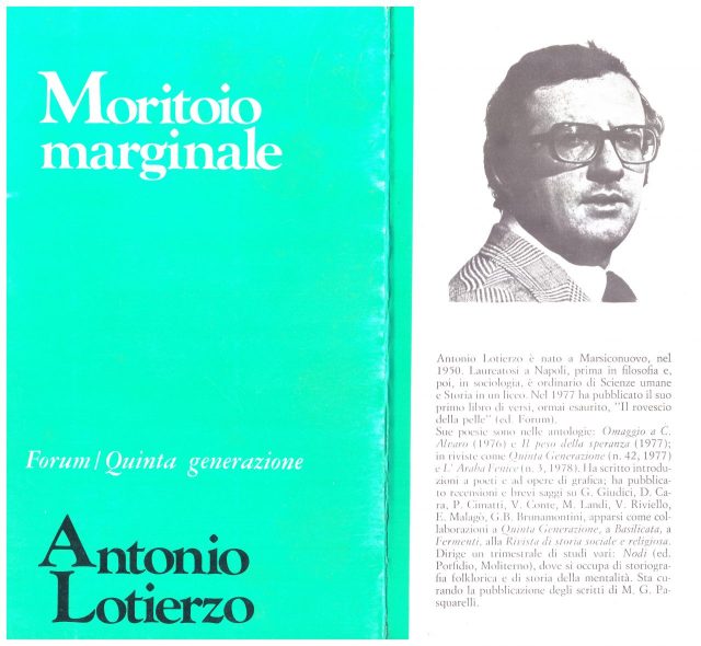 - Antonio LOTIERZO- Poesie “MORITORIO MARGINALE”-