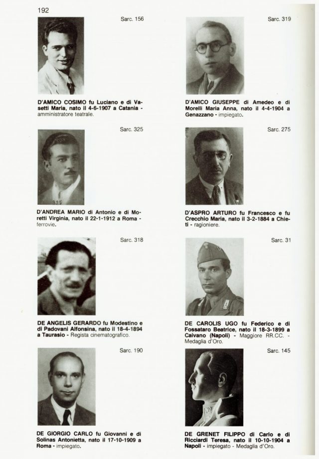 Roma- 24 marzo 1944 l’eccidio delle Fosse Ardeatine le foto delle Vittime