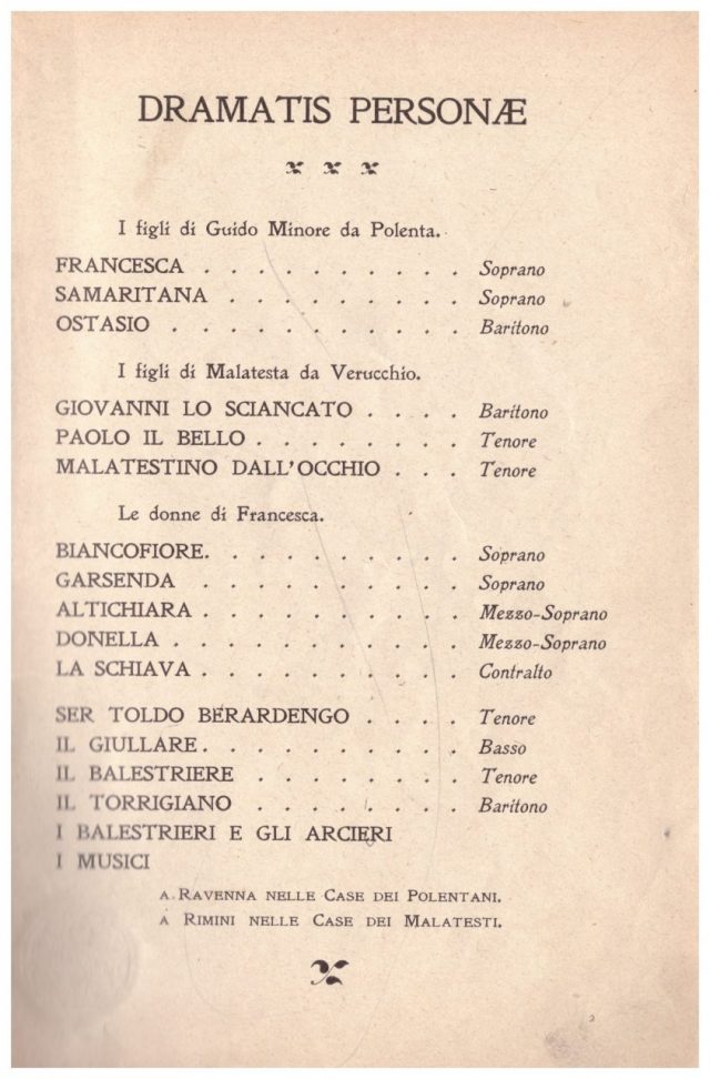 Gabriele D’Annunzio- “FRANCESCA da RIMINI”- Edizione 1914- 