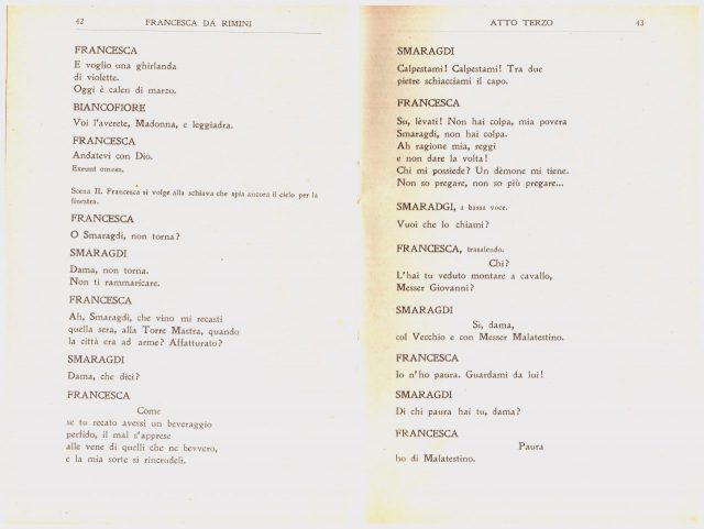 Gabriele D’Annunzio- “FRANCESCA da RIMINI”- Edizione 1914- 
