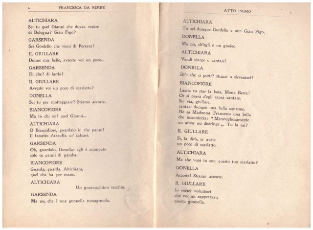 Gabriele D’Annunzio- “FRANCESCA da RIMINI”- Edizione 1914- 