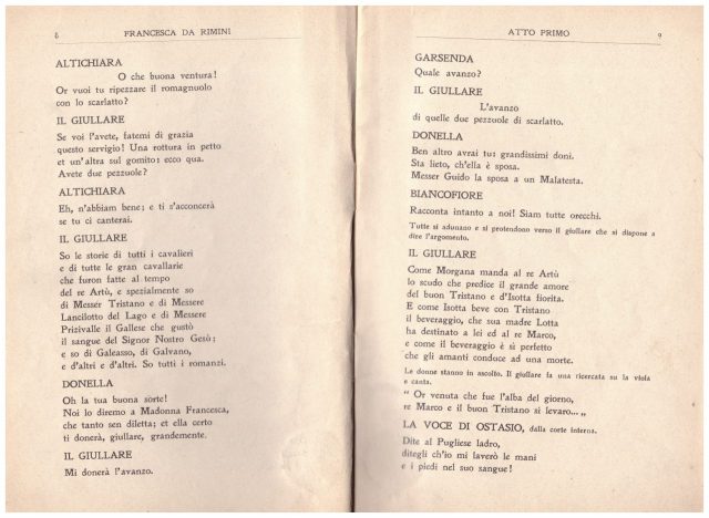 Gabriele D’Annunzio- “FRANCESCA da RIMINI”- Edizione 1914- 