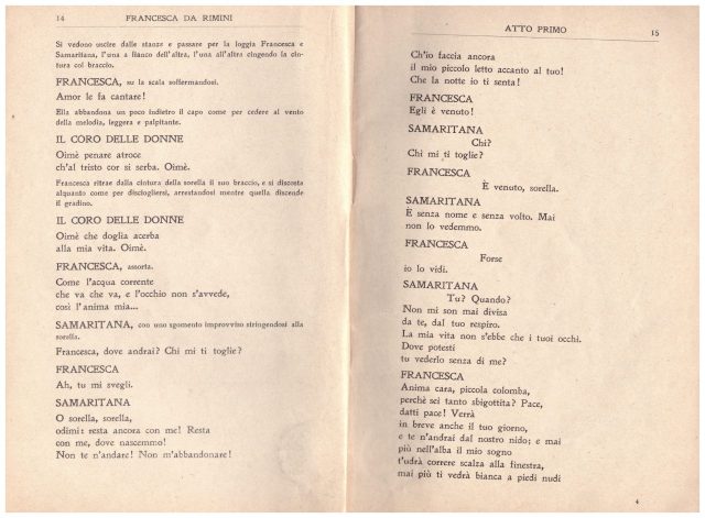 Gabriele D’Annunzio- “FRANCESCA da RIMINI”- Edizione 1914- 