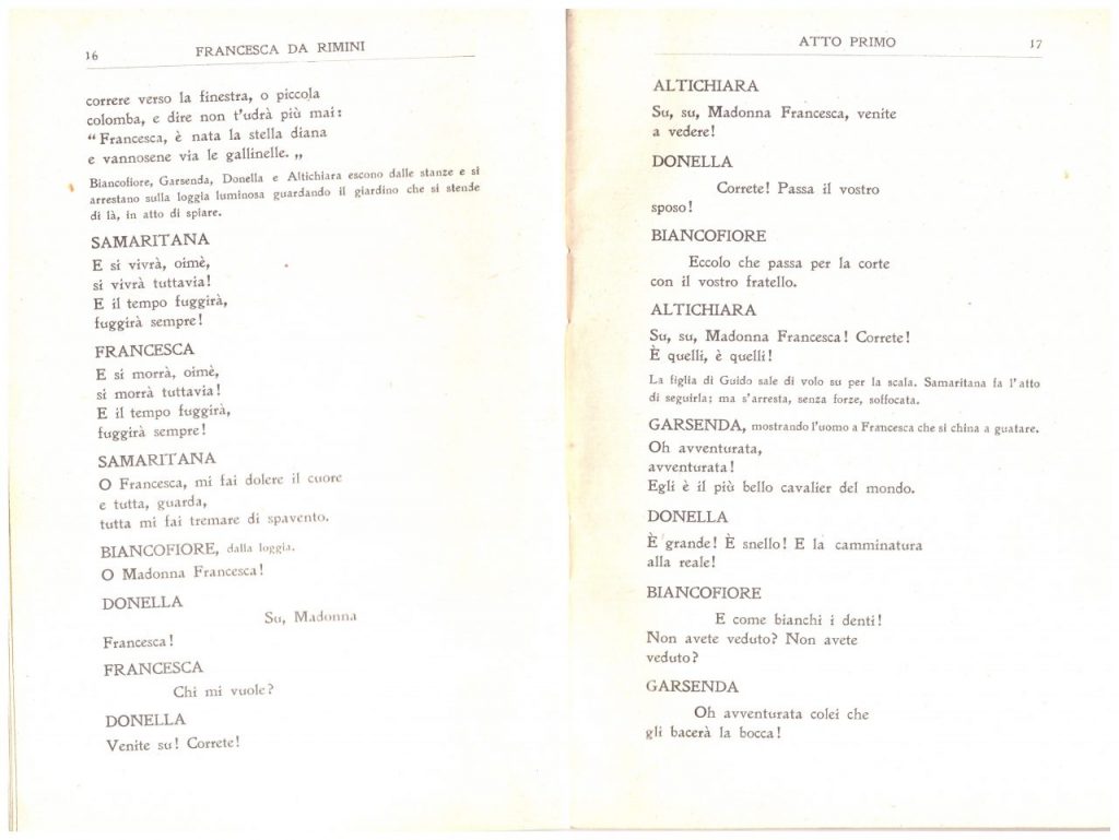 Gabriele D’Annunzio- “FRANCESCA da RIMINI”- Edizione 1914- 