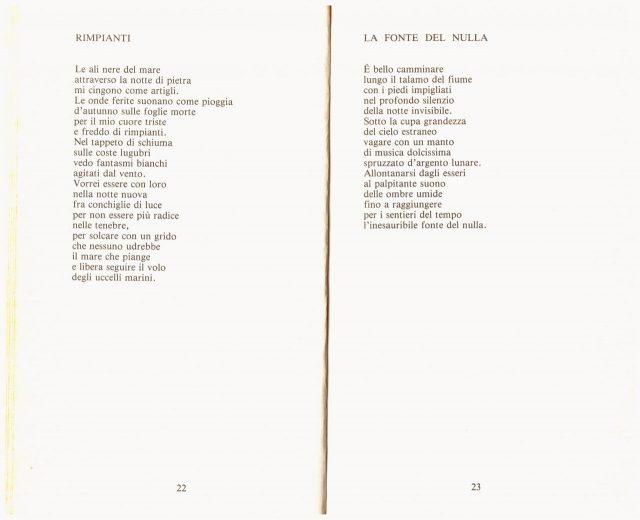 Lidia SENES- Poesie “Le Parole della Notte”-Lalli Editore 1982 