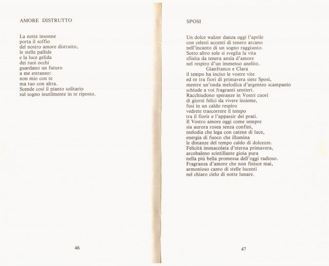 Lidia SENES- Poesie “Le Parole della Notte”-Lalli Editore 1982 