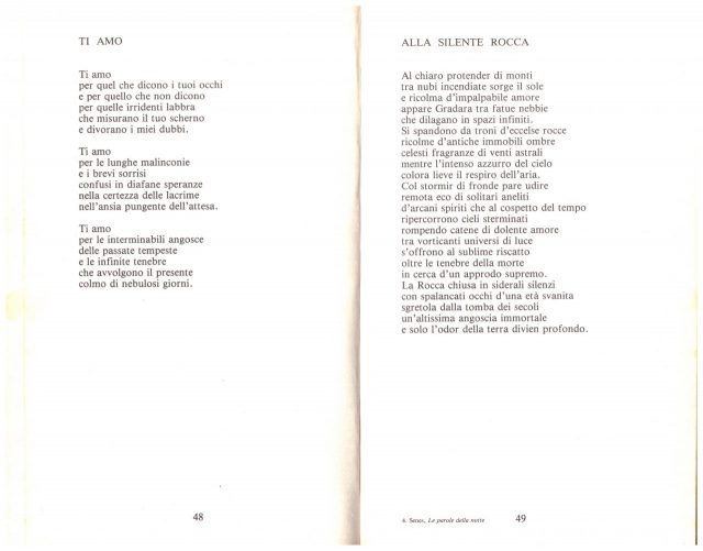 Lidia SENES- Poesie “Le Parole della Notte”-Lalli Editore 1982 