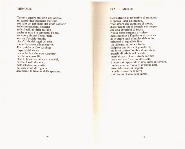 Lidia SENES- Poesie “Le Parole della Notte”-Lalli Editore 1982 