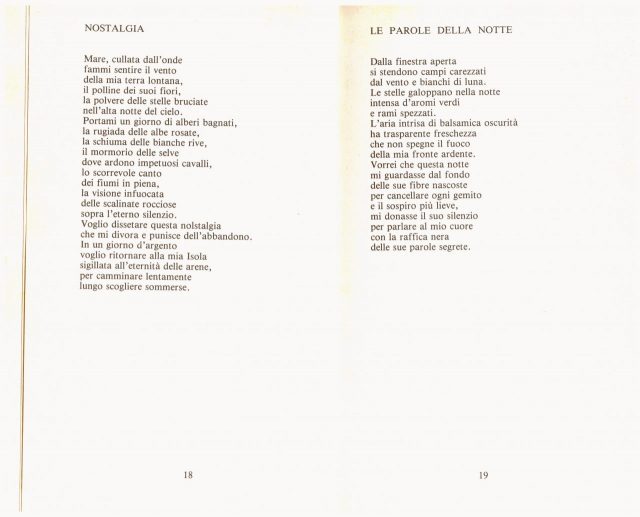 Lidia SENES- Poesie “Le Parole della Notte”-Lalli Editore 1982 