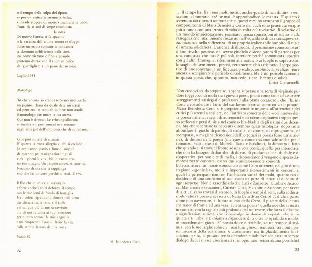 MARIA BENEDETTA CERRO- Poesie
