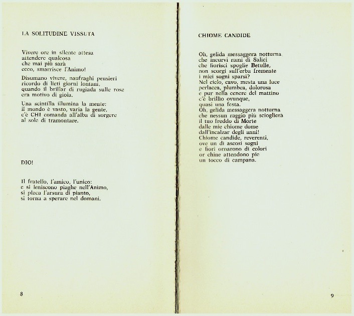 Biblioteca DEA SABINA- Santina Ghia Mascarino-Poesie “AGHI di PINO” –Edizione 1980