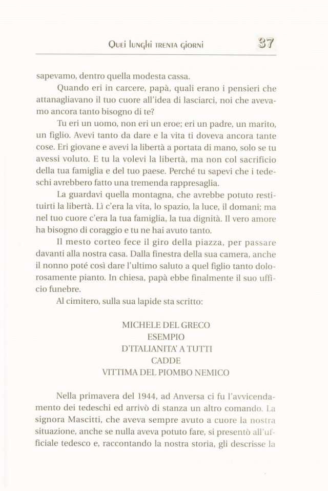  Raffaella Del Greco “ QUEI LUNGHI TRENTA GIORNI”
