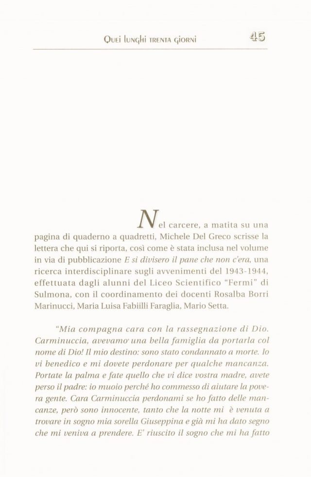  Raffaella Del Greco “ QUEI LUNGHI TRENTA GIORNI”