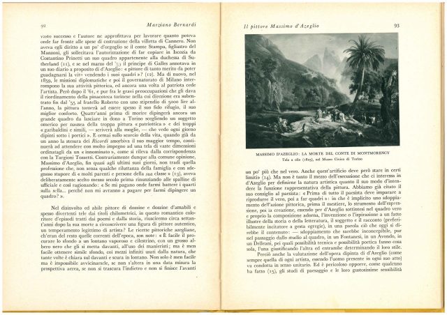 Biblioteca DEA SABINA-Il Pittore MASSIMO D’AZEGLIO-Rivista PAN n° Settembre 1935