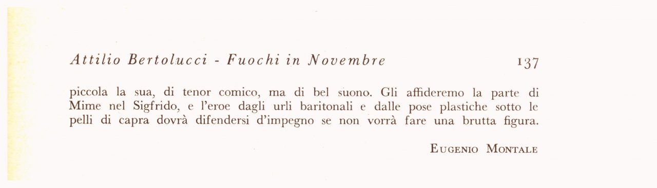 Attilio Bertolucci Poesie Fuochi in Novembre -