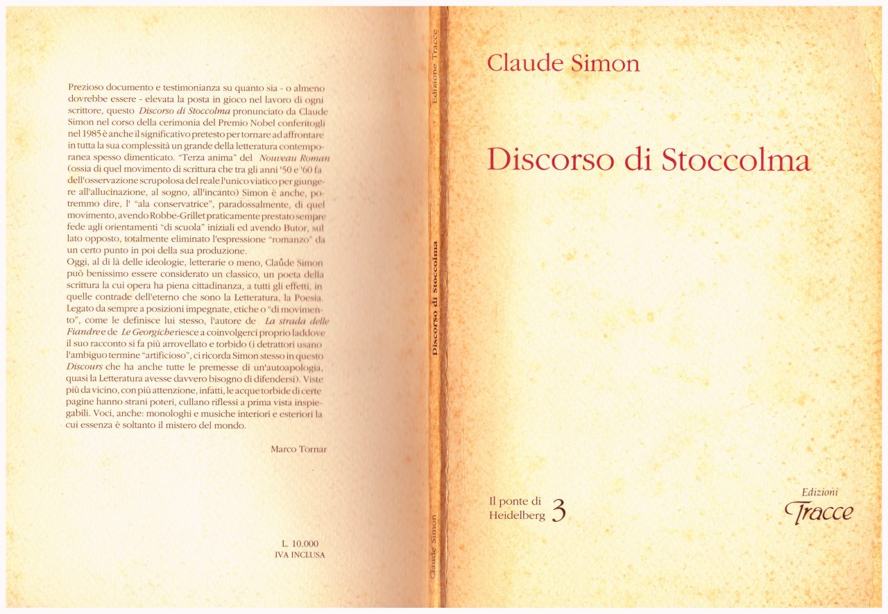 Claude SIMON “Il Discorso di Stoccolma” 