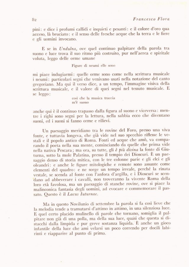 Francesco Flora rileggendo le “LAUDI” di Gabriele D’Annunzio