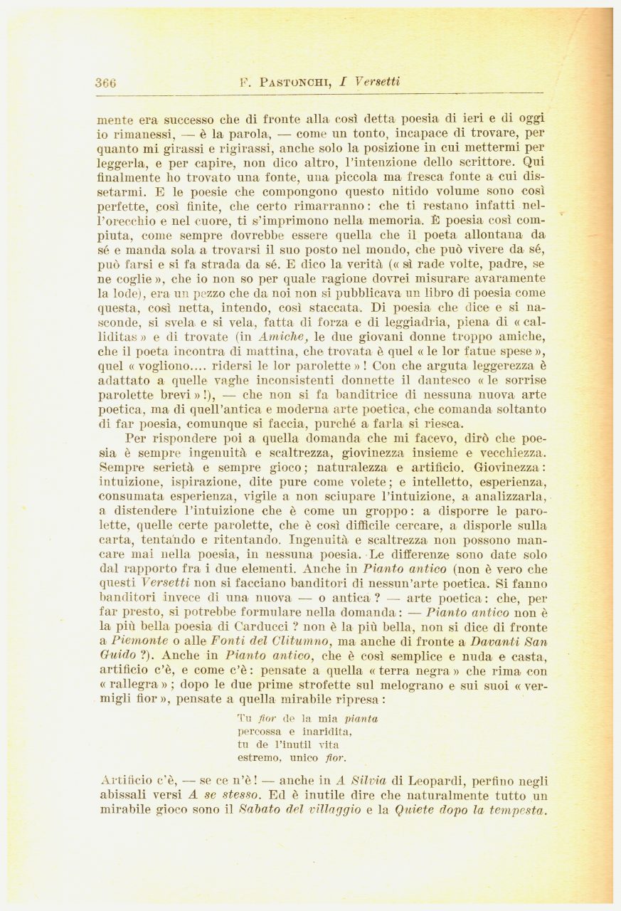–Rivista PEGASO-Francesco PASTONCHI I VERSETTI Mondadori Editore 1931