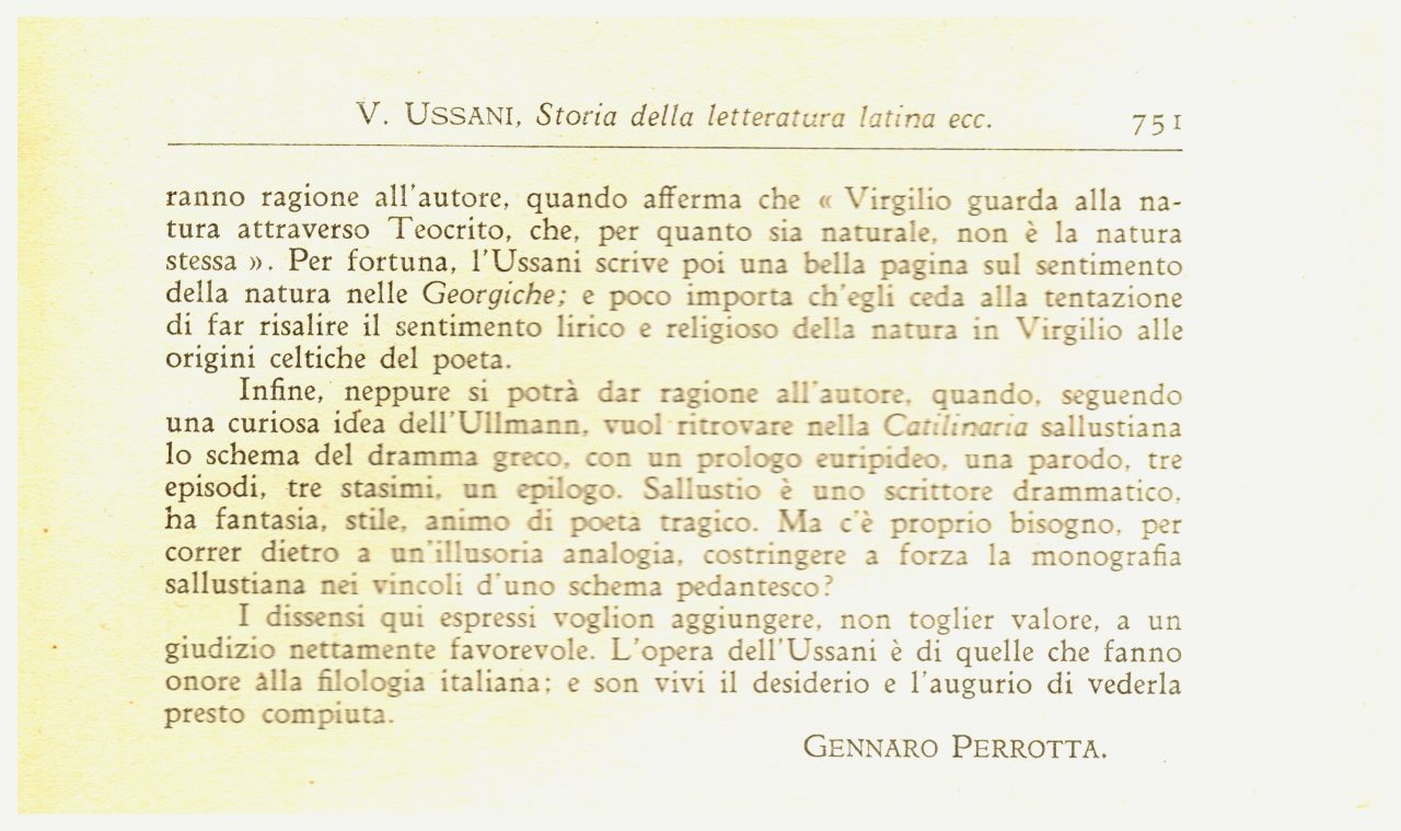 Vincenzo USSANI "Storia della letteratura latina nell'età repubblicana e augustea"-
