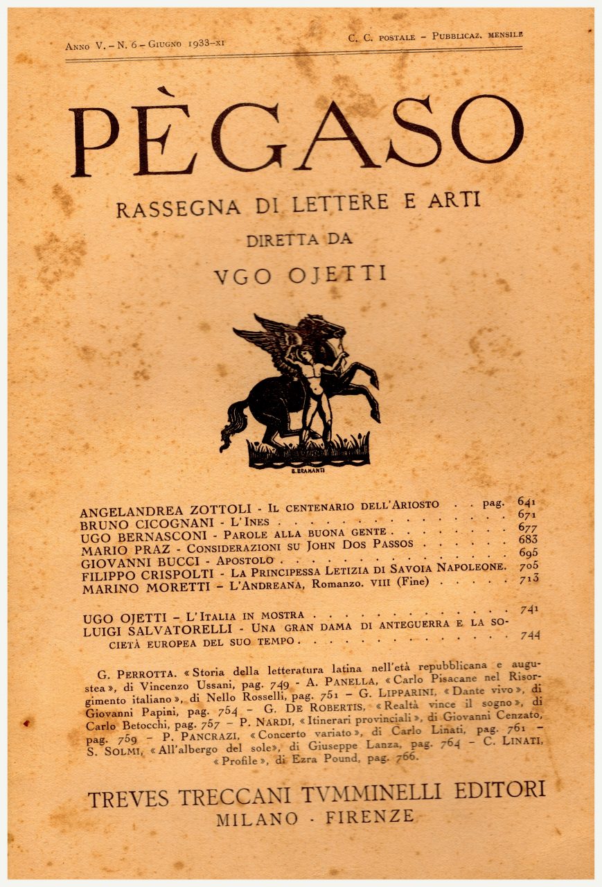 Rivista PEGASO N°6 del 1933