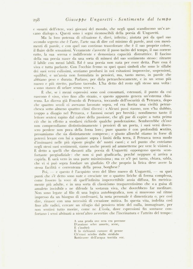 Rivista Pan - Giuseppe UNGARETTI sentimenti del tempo-Vallecchi Editore Firenze -1933