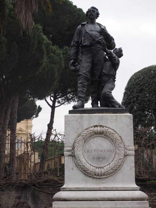 ROMA- GIANICOLO-MONUMENTO A CICERUACCHIO