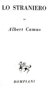 ALBERT CAMUS  "Lo straniero"