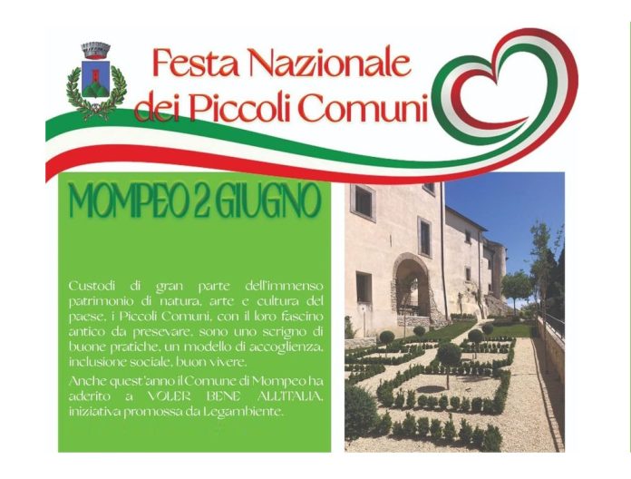 Mompeo in Sabina (Rieti)- 2 giugno 2022 doppia festa: per la Repubblica e per i Piccoli Comuni