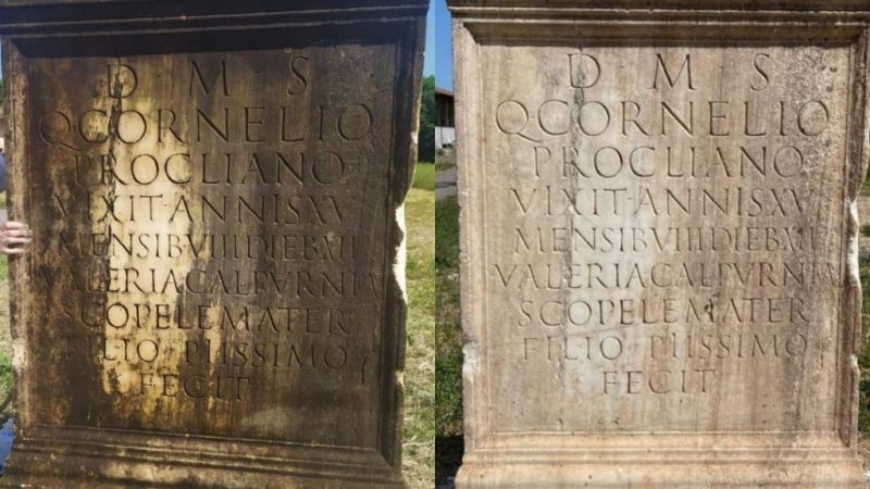 Associazione Cornelia ANTIQUA : Il restauro del Cippo Funerario di Cornelio Procliano