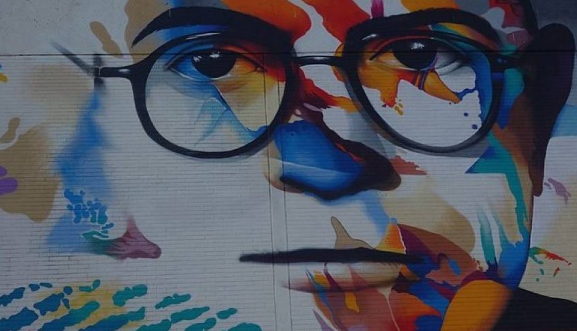 Foto di Vysotsky, murales dedicato a Adorno a Francoforte